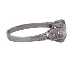 Bague Solitaire en platine et diamants
