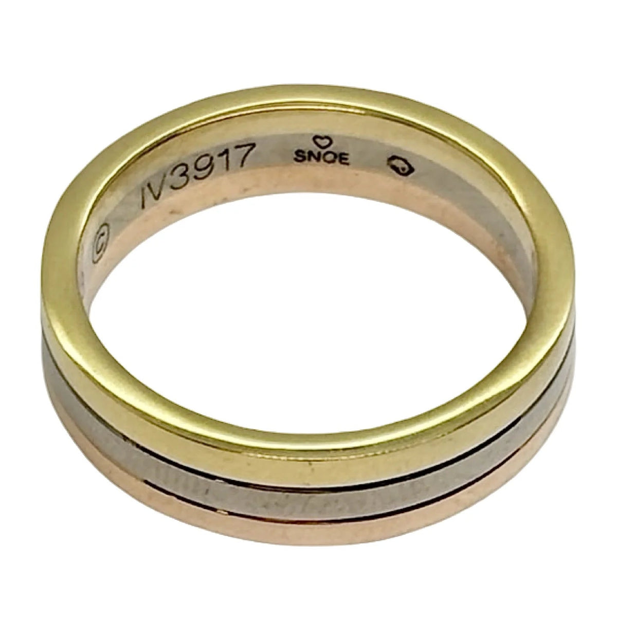 Bague Alliance CARTIER Vendôme Louis Cartier en or blanc, or jaune et or rose