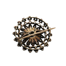 Broche Épingle en or jaune, argent et diamants