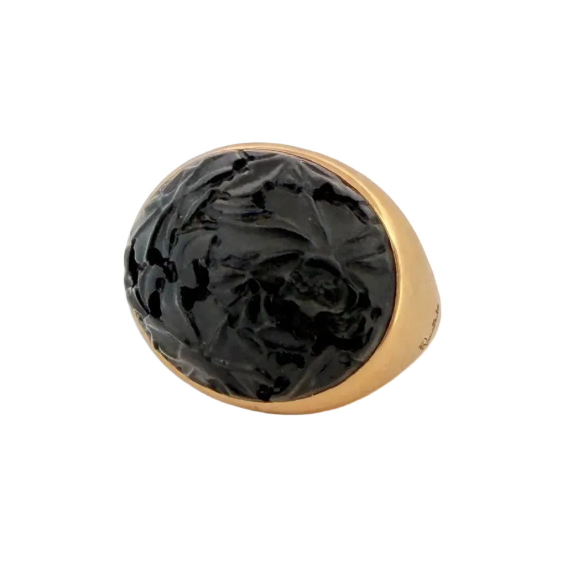 Bague Cocktail POMELLATO "Victoria Jet" en or jaune, jaiset diamant