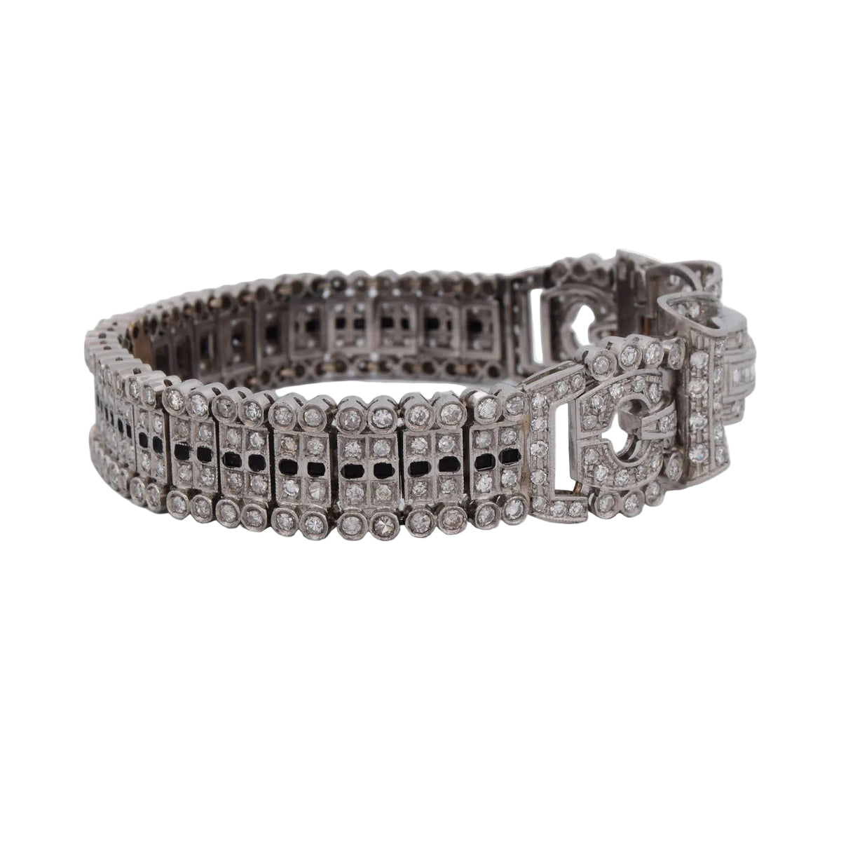 Bracelet en platine et diamants