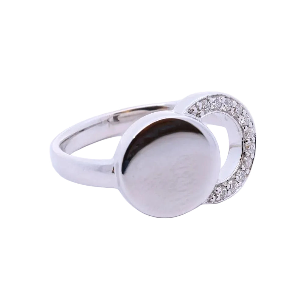 Bague DINH VAN "Ombre de lune" en or blanc et diamants