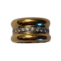 Bague Bandeau POMELLATO en or jaune et diamants