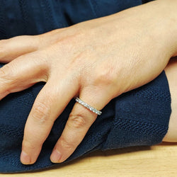 Bague Alliance en or blanc et diamants