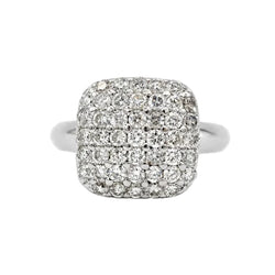 Bague Pavée en or blanc et diamants