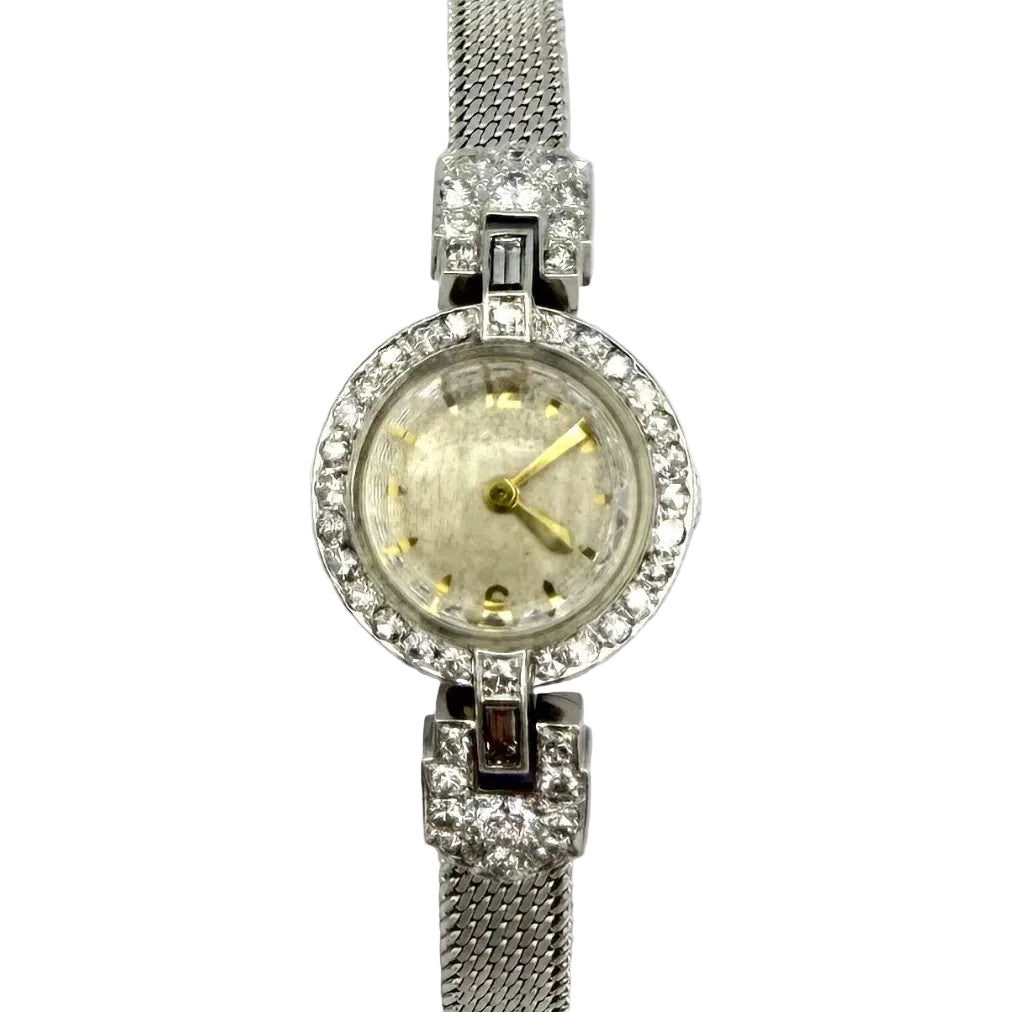 Montre JAEGER-LECOULTRE X GAY FRÈRES en platine et diamants