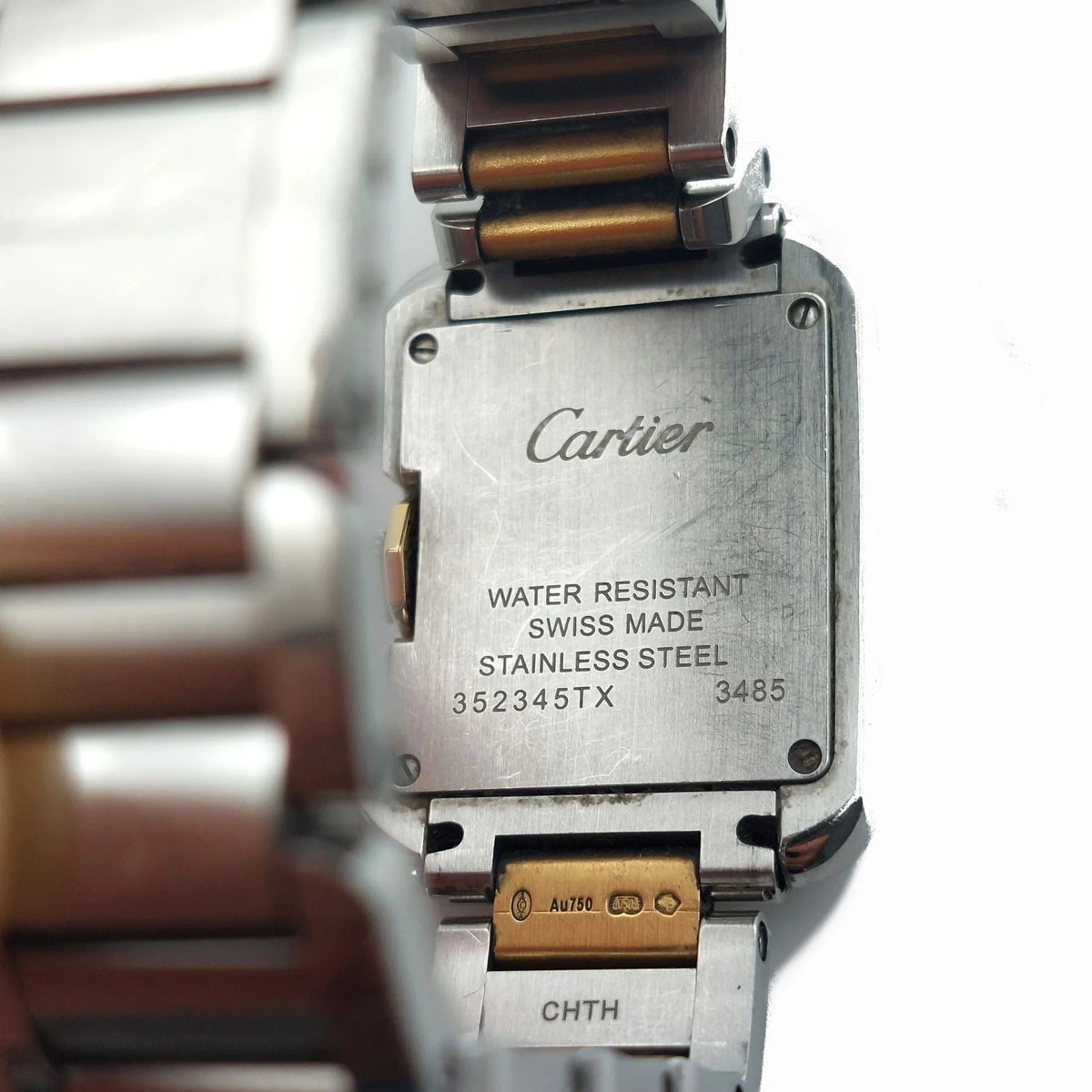 Montre CARTIER "Tank Anglaise" PM en or jaune et acier