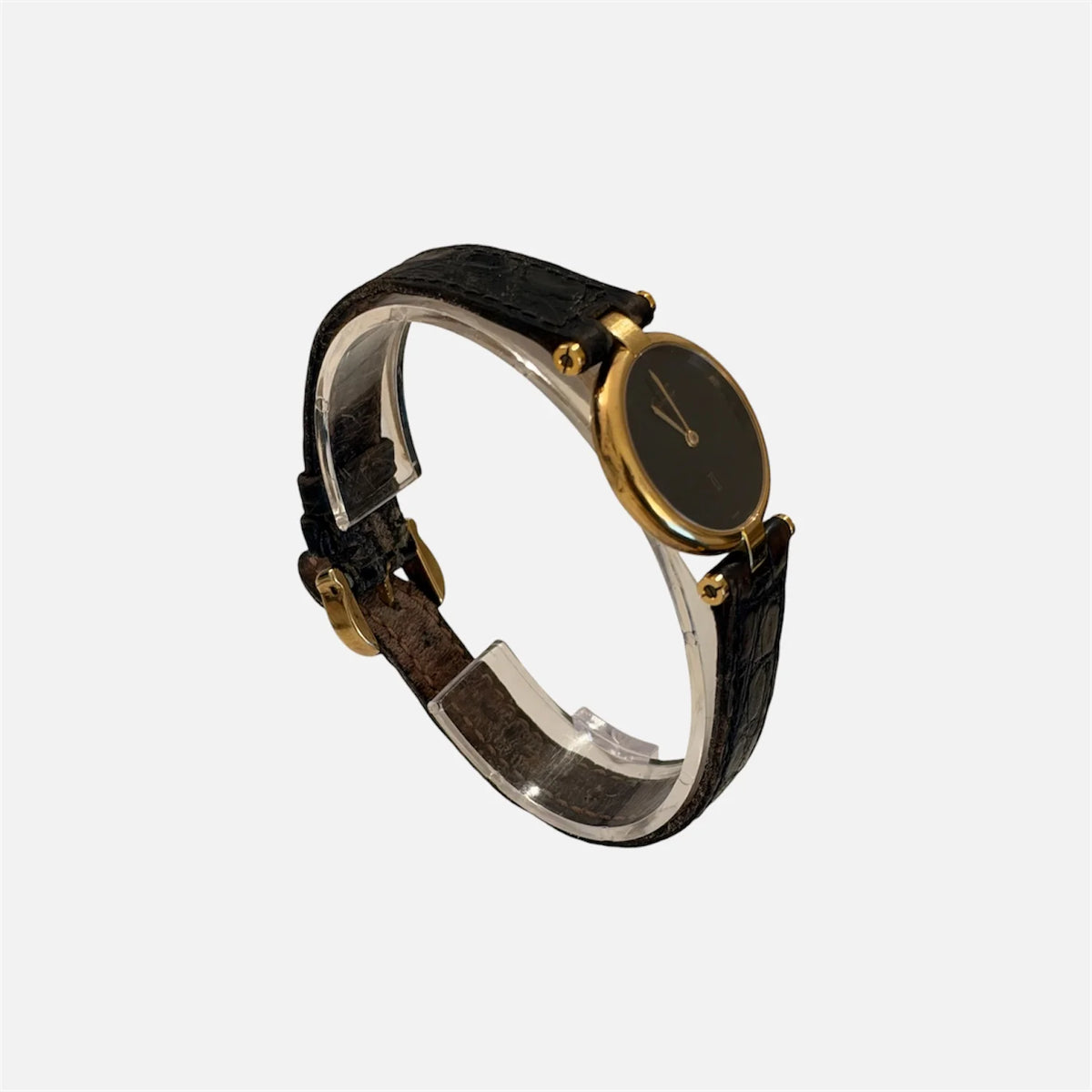 Montre CARTIER Must Vendôme en vermeil et cuir