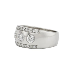 Bague Trilogie en platine et diamants