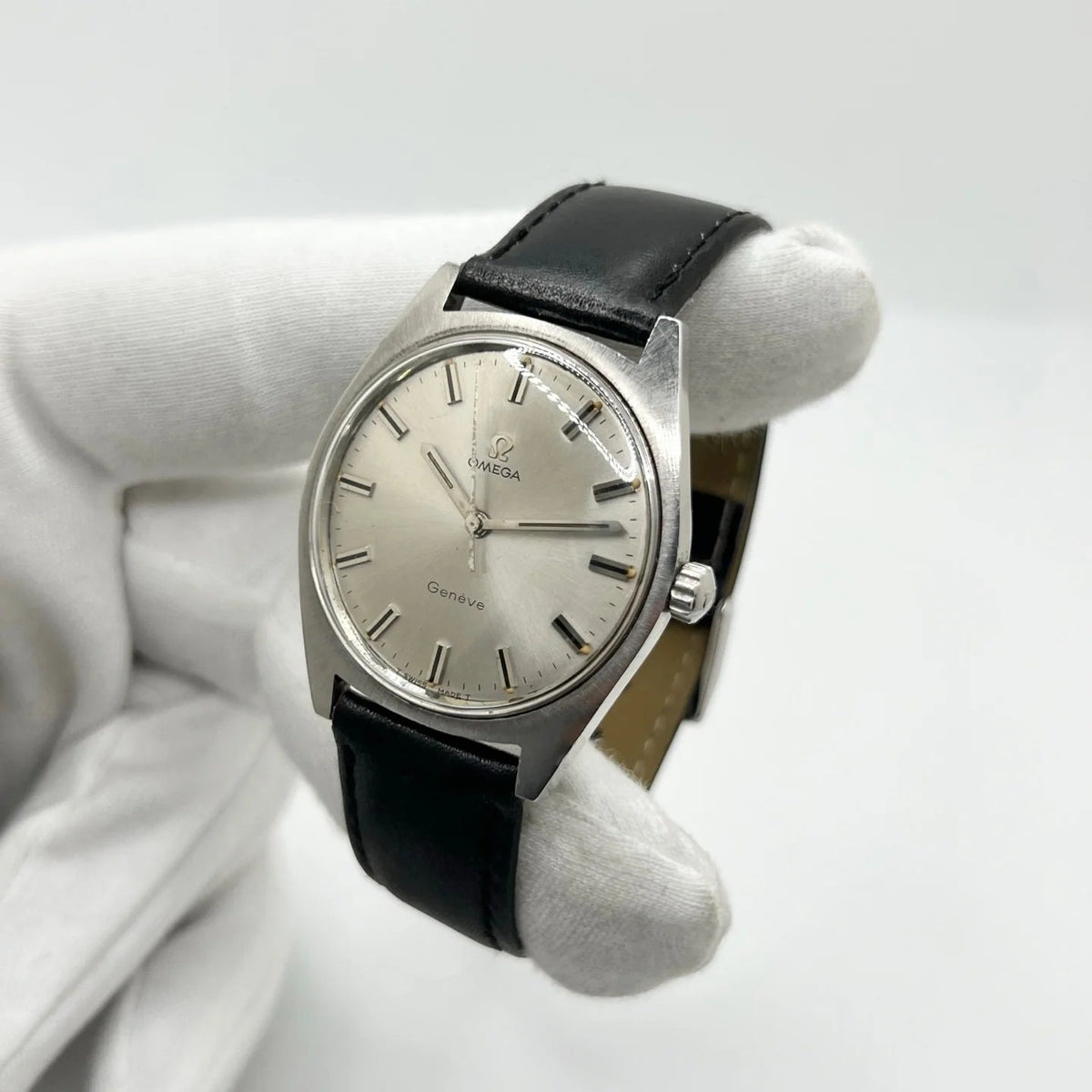 Montre OMÉGA en acier inoxydable et cuir