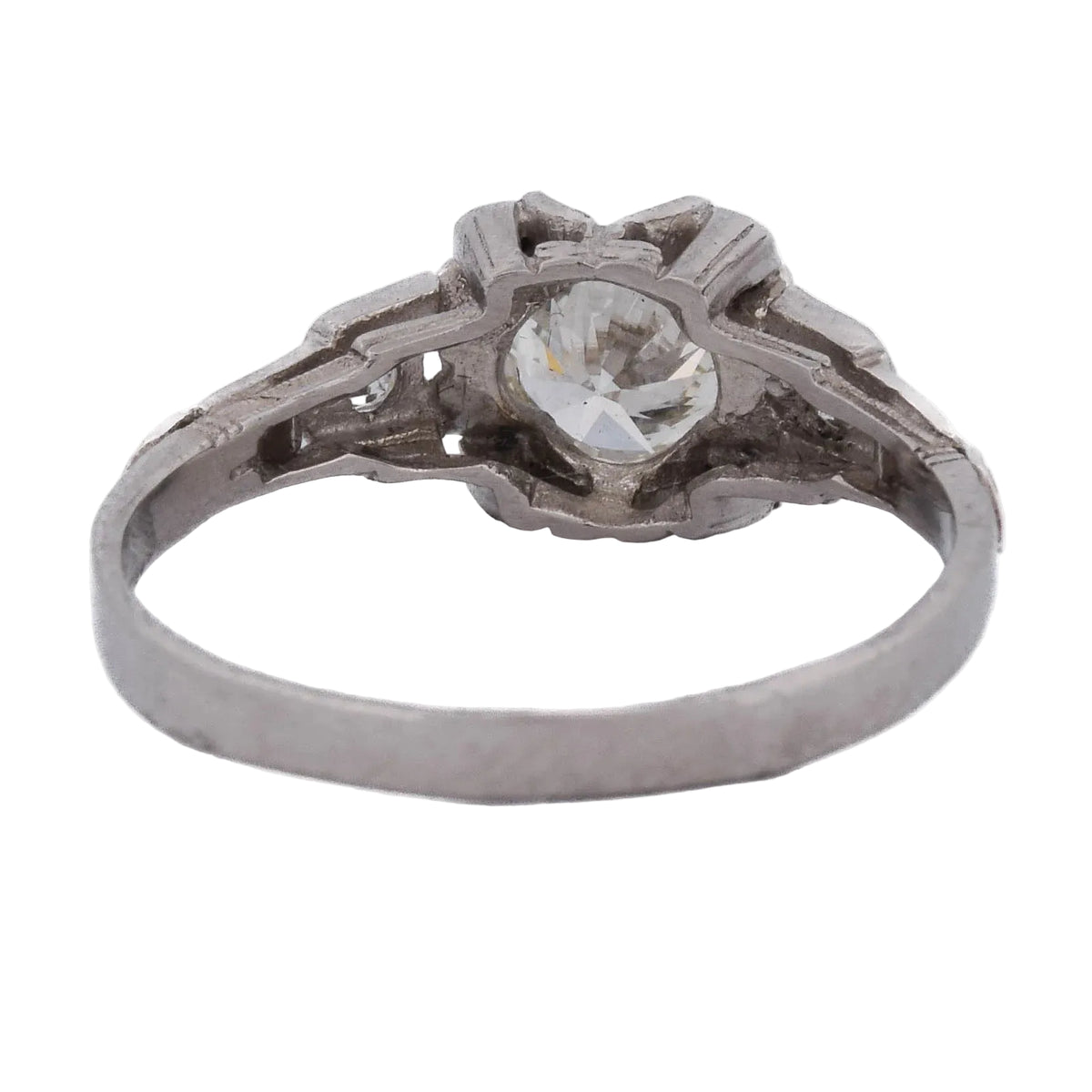 Bague Solitaire en platine et diamants