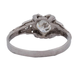 Bague Solitaire en platine et diamants
