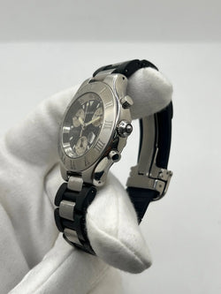 Montre CARTIER "21 Chronoscaph" en acier inoxydable et caoutchouc