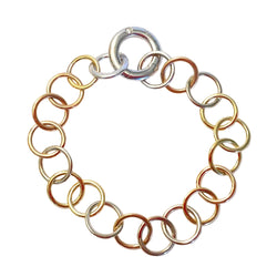 Bracelet Maille POMELLATO Lucciole en or blanc, or jaune, or rose et diamant