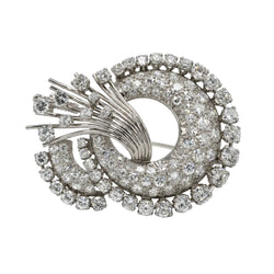 Broche Épingle en or blanc, platine et diamants