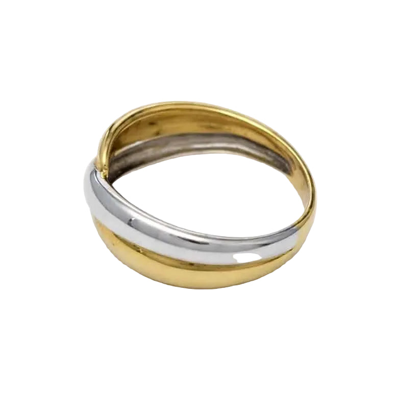 Bague Alliance en or blanc et or jaune