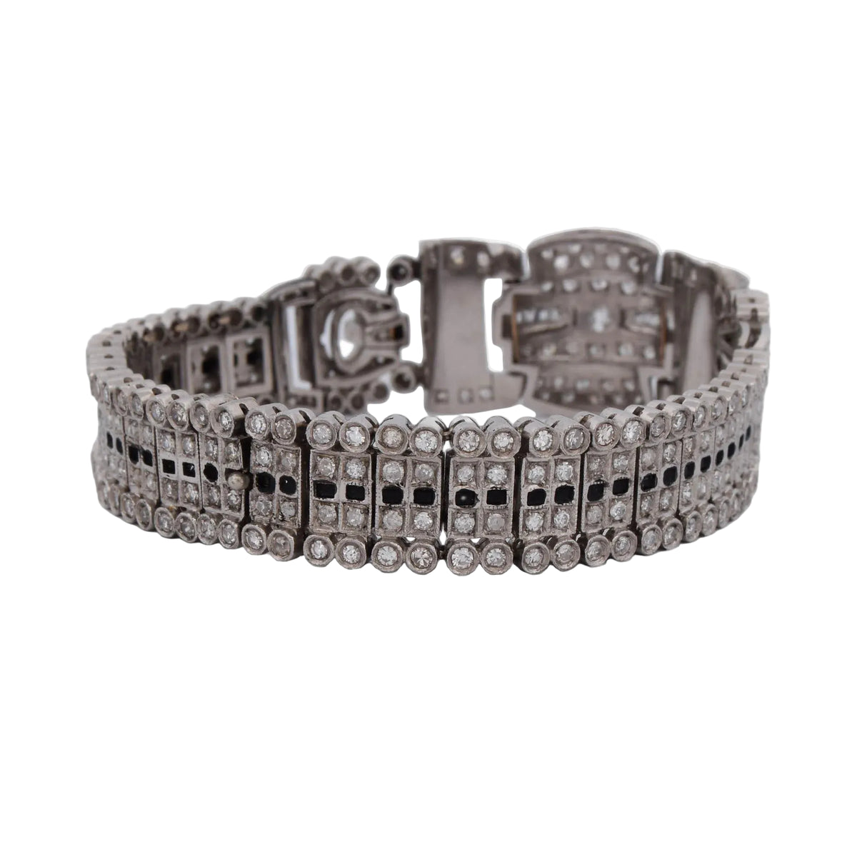 Bracelet en platine et diamants
