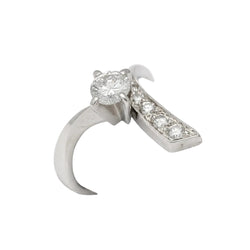 Bague Solitaire en or blanc et diamants