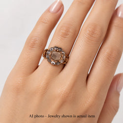 Bague Entourage en or rose et diamants