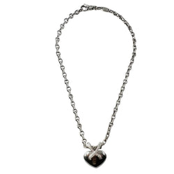 Collier Pendentif CHAUMET Coeur Liens en or blanc et diamants