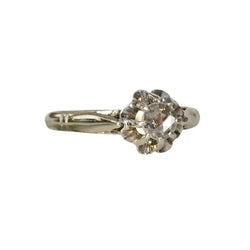 Bague Solitaire en or blanc et diamant