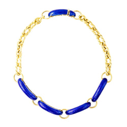 Collier Ras de cou UNOAERRE en or jaune et émail