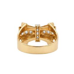 Bague Tank en or jaune et diamants