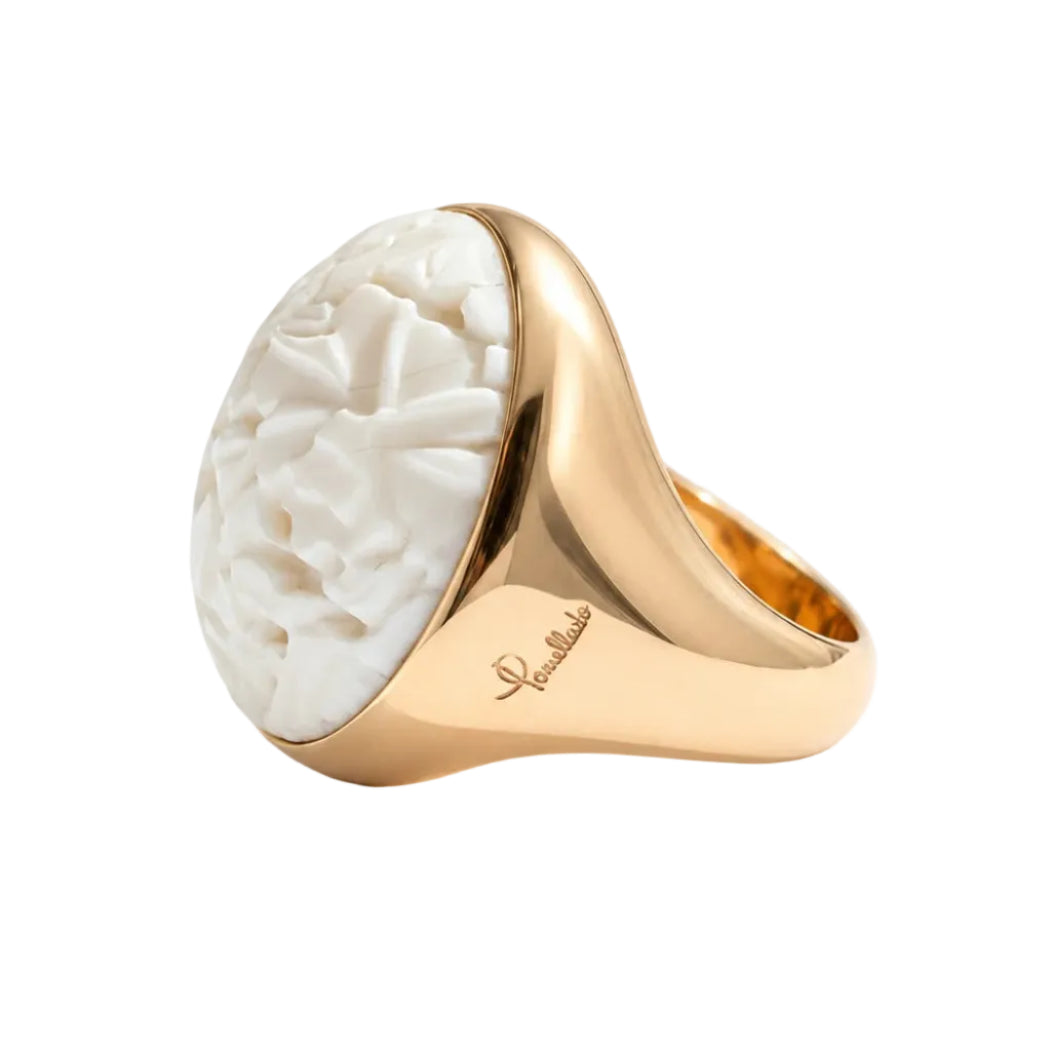 Bague Cocktail POMELLATO Victoria en or rose, agate et diamant