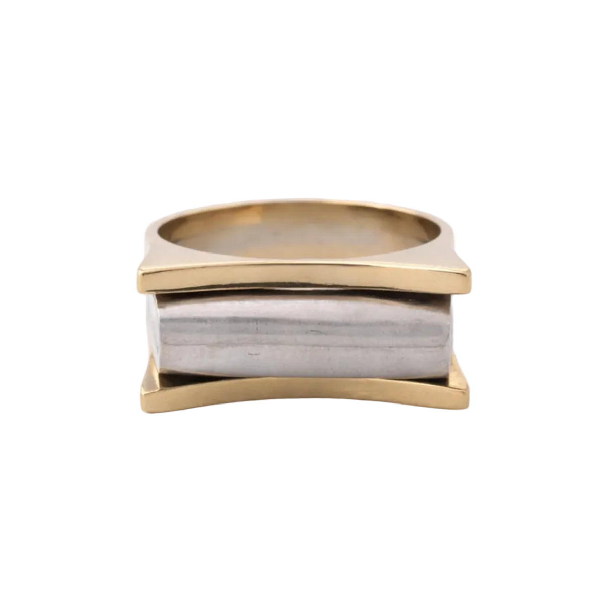 Bague en or blanc et or jaune
