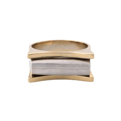 Bague en or blanc et or jaune