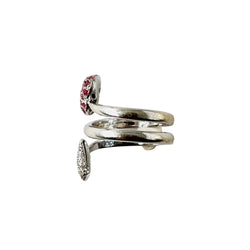 Bague DIOR "Diablotine" en or blanc, rubis et diamants