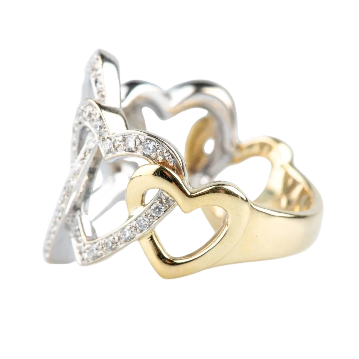 Bague Pavée en or jaune et diamants