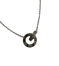 Collier Pendentif CARTIER "Love" en or blanc et diamants