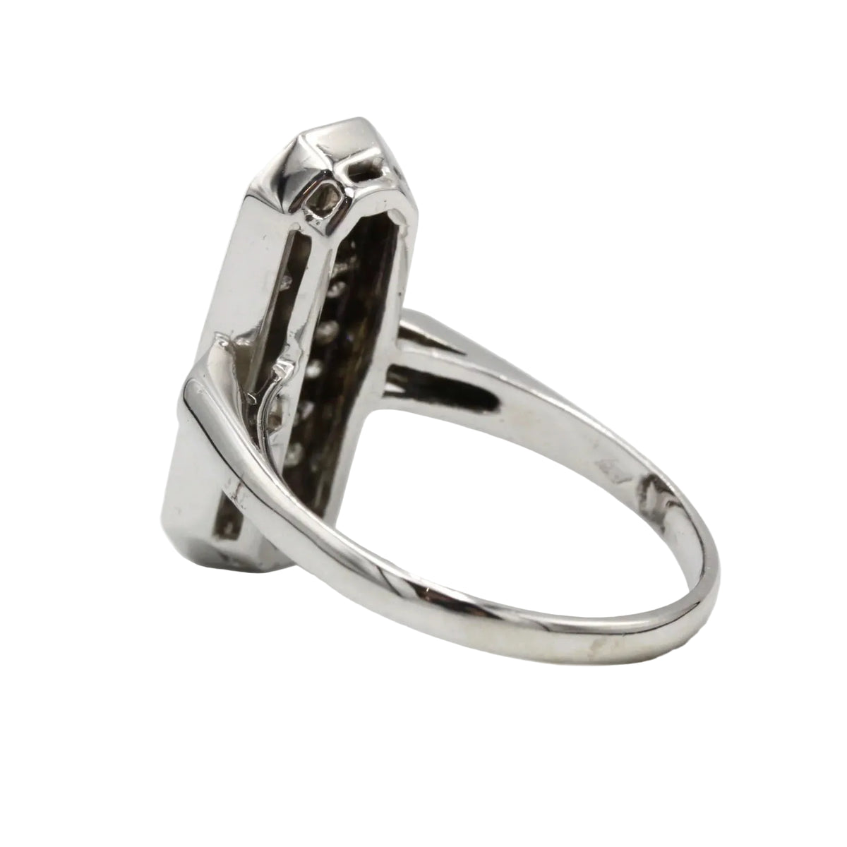 Bague en or blanc et diamants