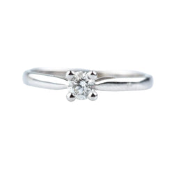 Bague Solitaire en or blanc et diamant