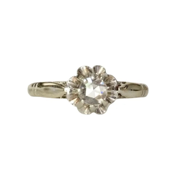 Bague Solitaire en or blanc et diamant