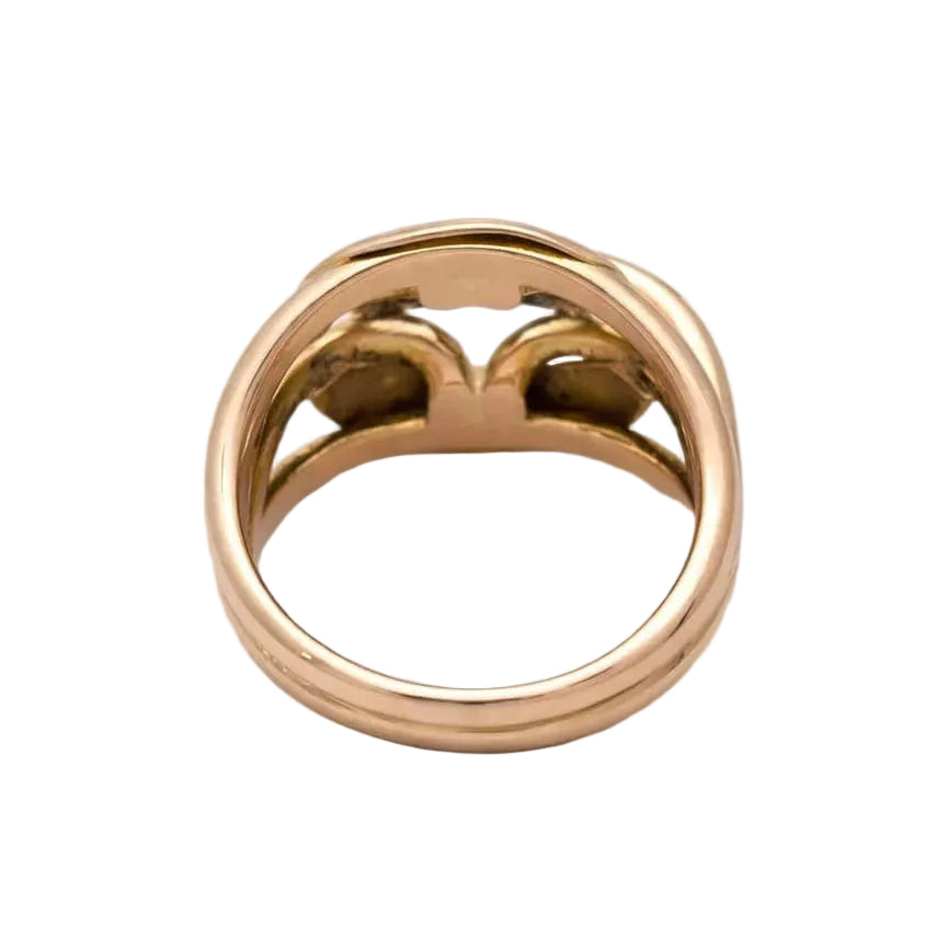 Bague Dôme en or rose et diamants