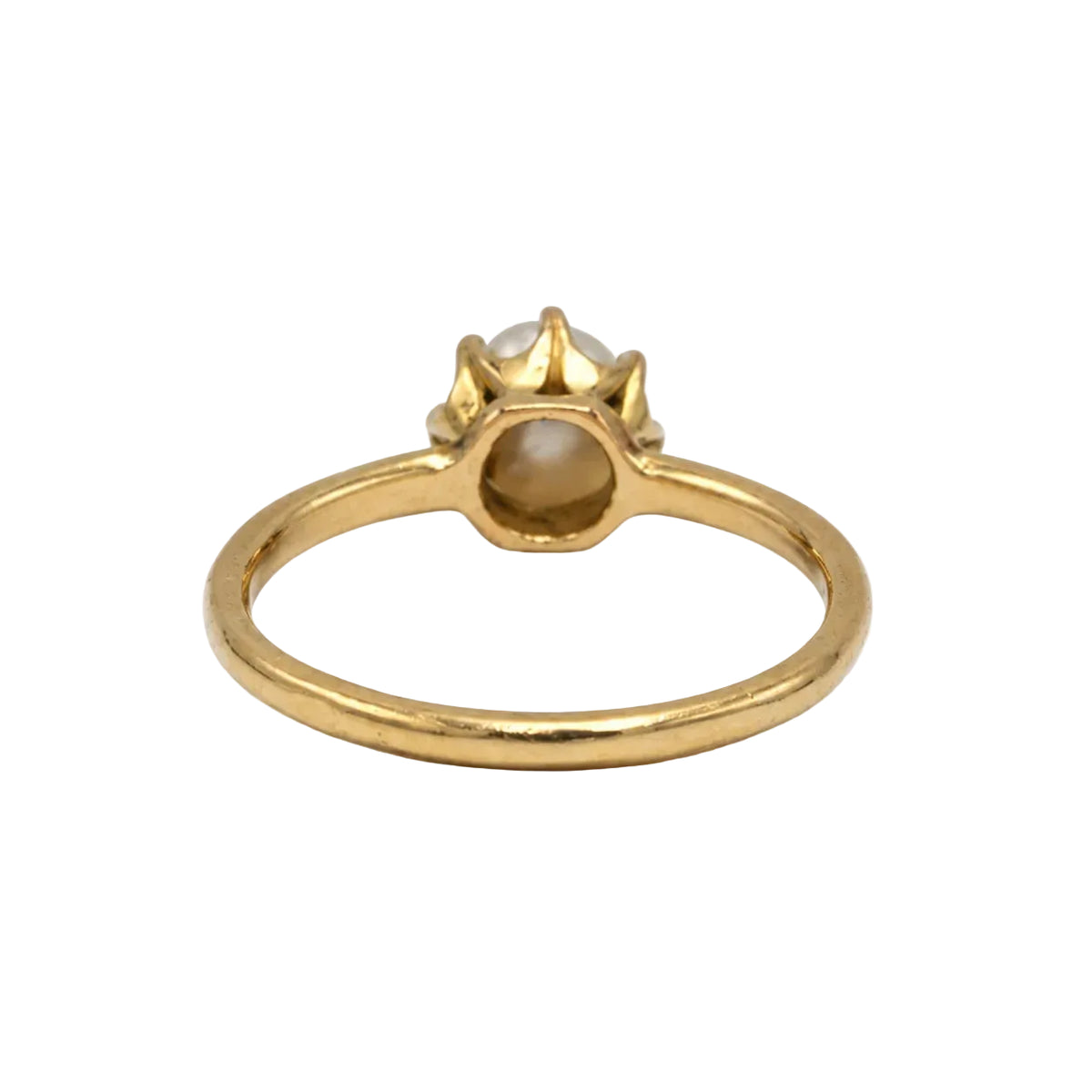 Bague Solitaire en or jaune et perle