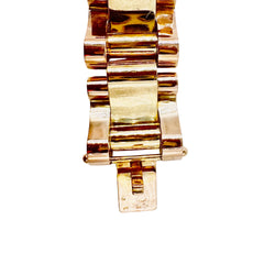 Bracelet tank en or jaune