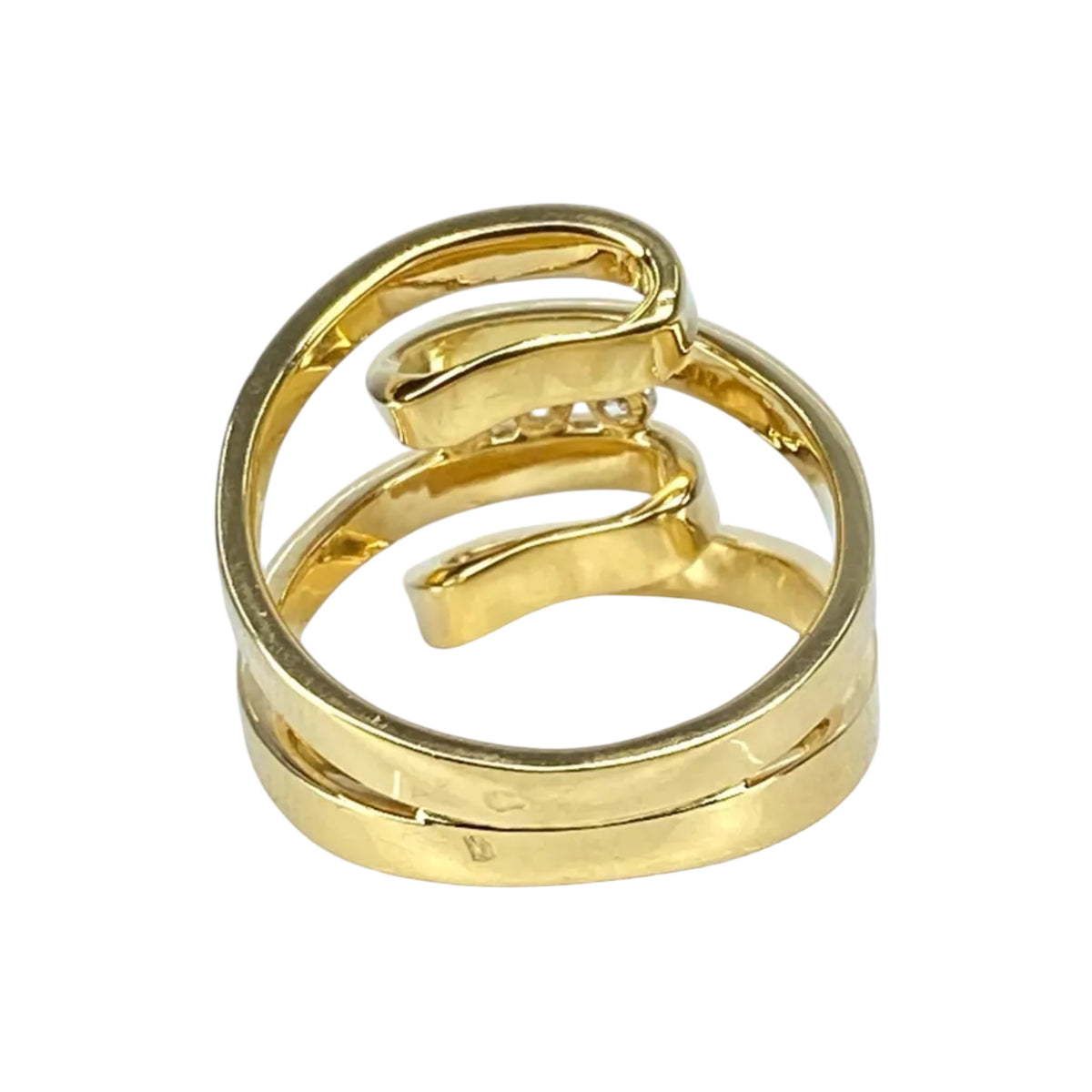 Bague en or jaune et diamants