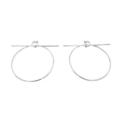 Boucles d'oreilles Créoles HERMÈS "Loop" GM en argent