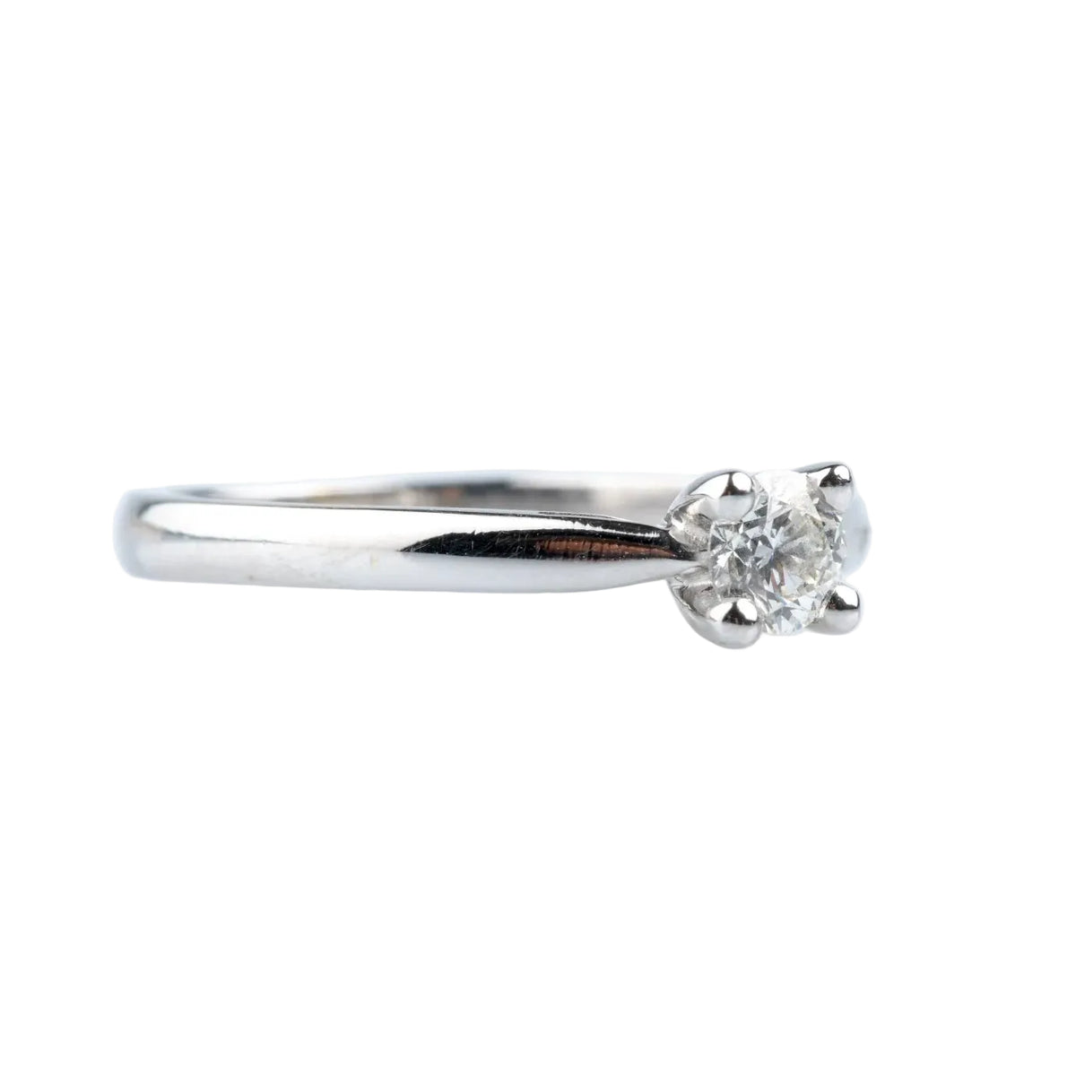 Bague Solitaire en or blanc et diamant