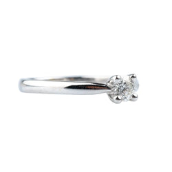 Bague Solitaire en or blanc et diamant