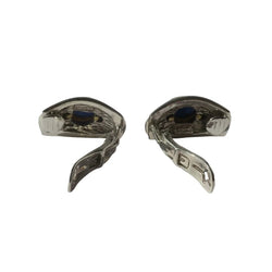 Boucles d'oreilles Clips LALAOUNIS en or jaune, argent et saphirs