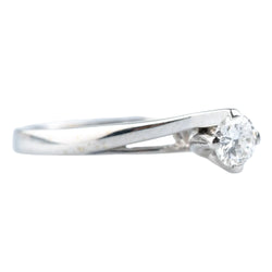 Bague Solitaire en or blanc et diamant