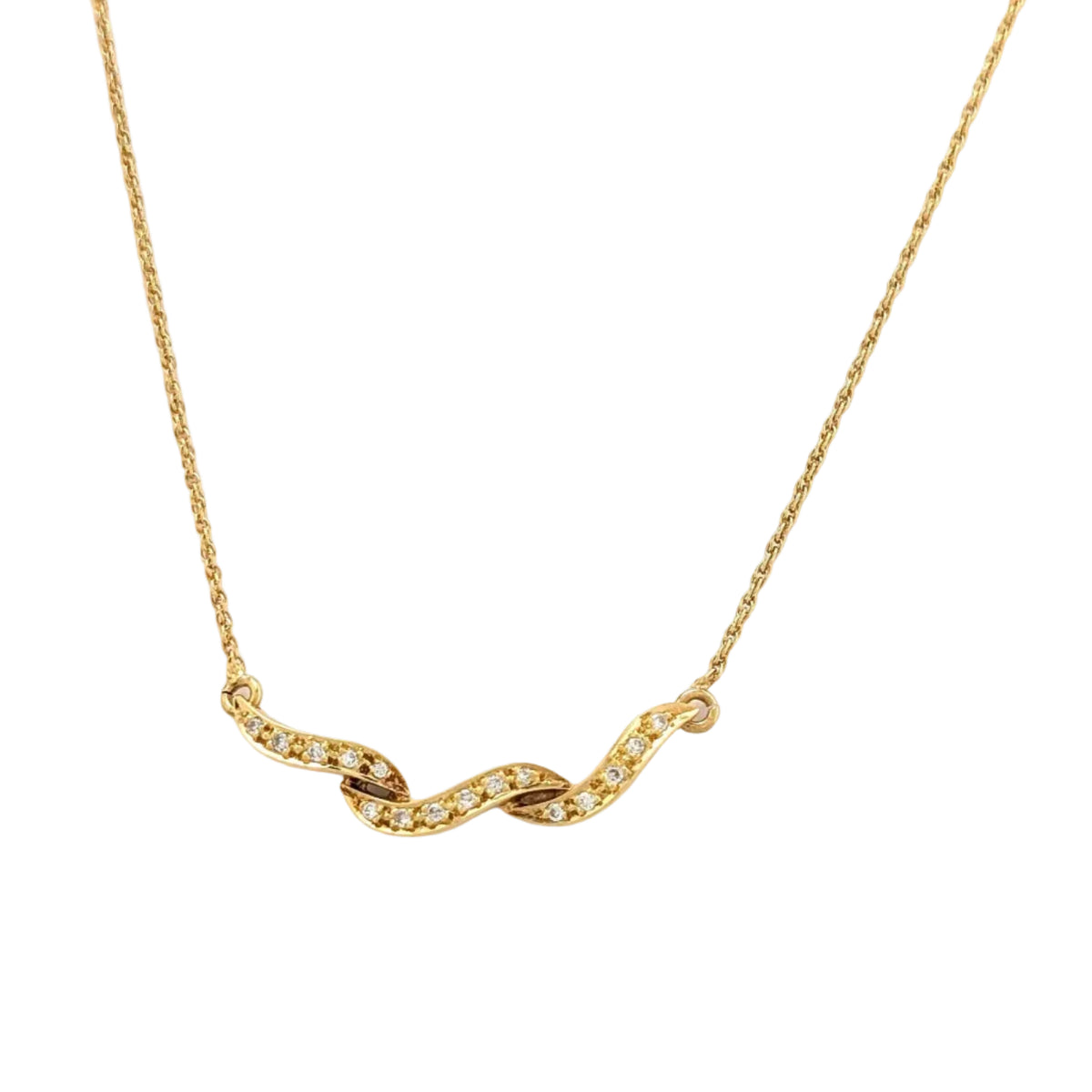 Collier Pendentif en or jaune et diamants