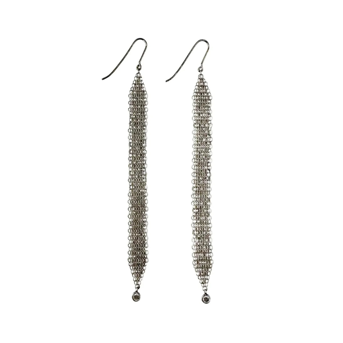 Boucles d'oreilles Pendantes TIFFANY & CO. par ELSA PERETTI en argent et diamants