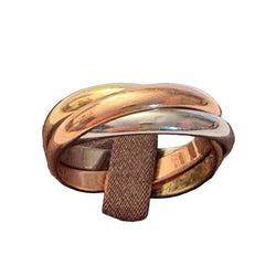 Bague Alliance CARTIER "Trinity" en or blanc, or jaune et or rose