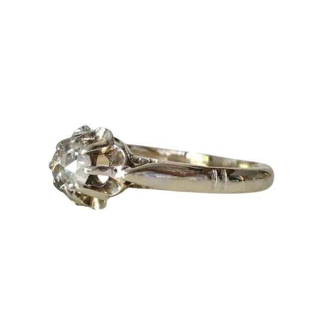 Bague Solitaire en or blanc et diamant