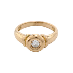 Bague Solitaire en or jaune et diamant